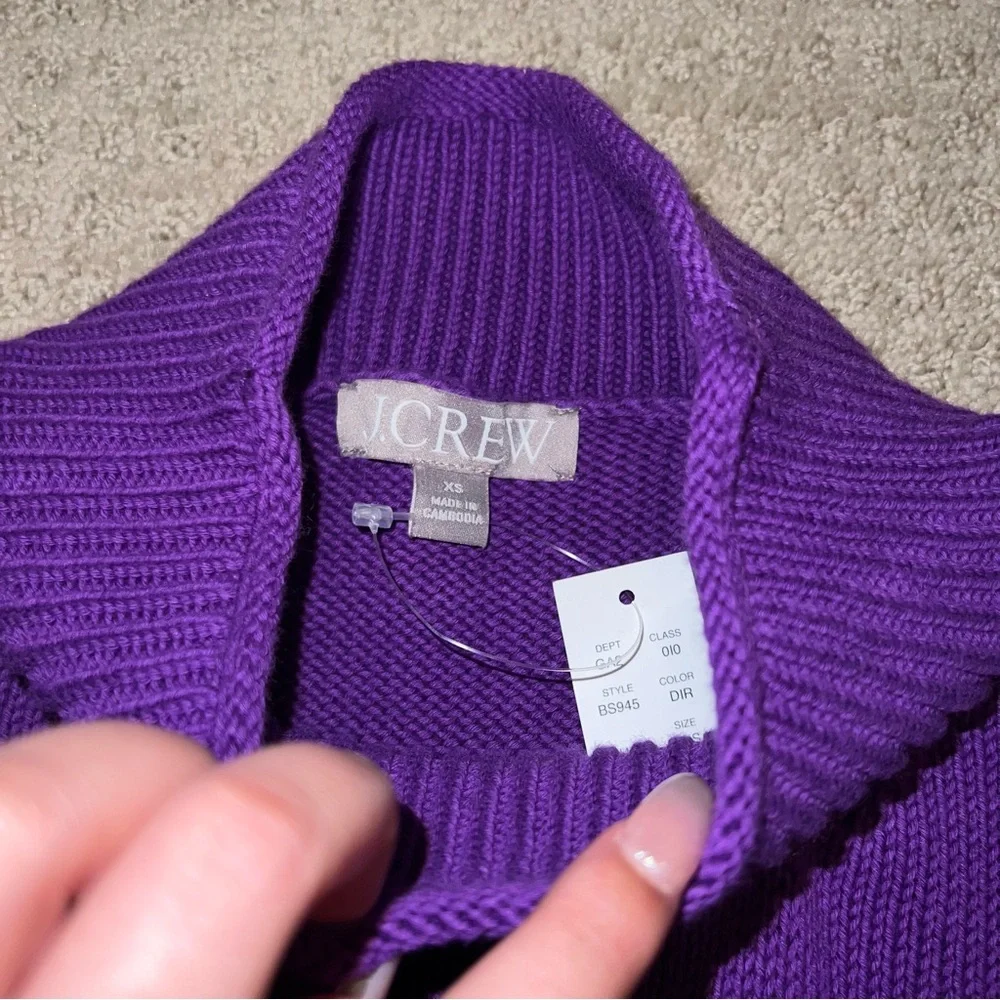 NWT J. Crew New Heritage Rollneck Trade Sweater Dark Iris XS